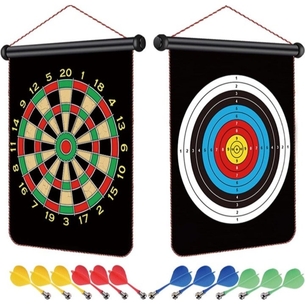 Dart Board Game for kids with 12 magnetic darts